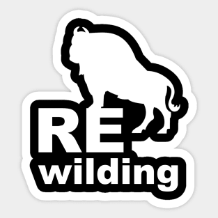 rewilding bison in wilderness Sticker